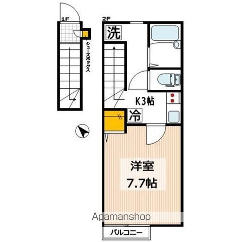 セレ千歳烏山 208号室 間取り