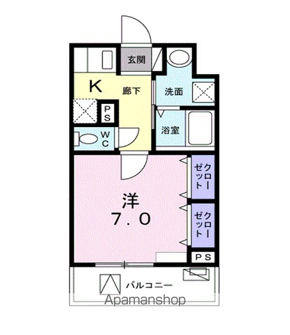 シャルフィー 103号室 間取り
