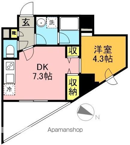 ＧｒａｎＤｕｏ下北沢１２ 204号室 間取り