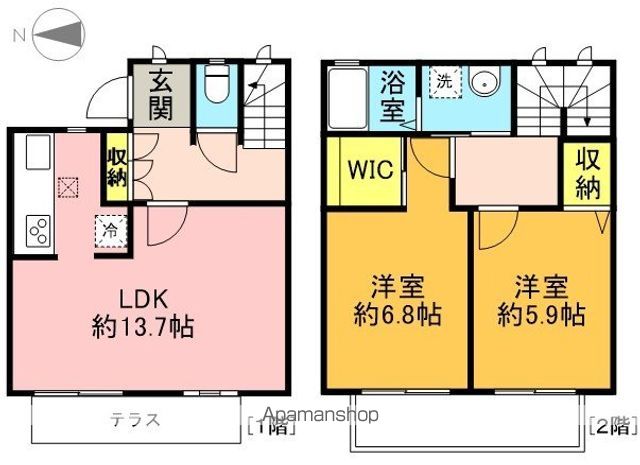 クローカス代田 102号室 間取り