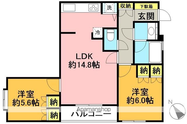 松原タウンホーム 3階号室 間取り