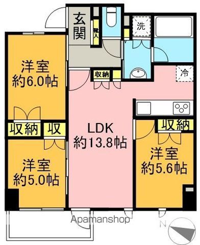 コスモ下高井戸ステーションアベニュー 1404号室 間取り