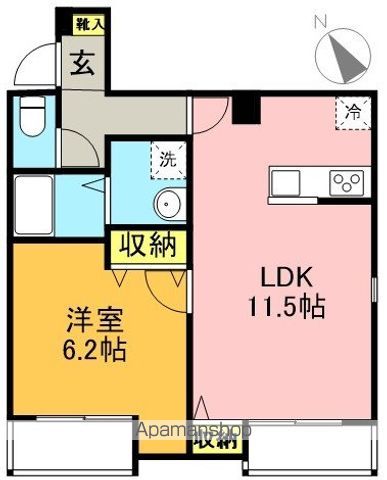 エクセラン松原 103号室 間取り