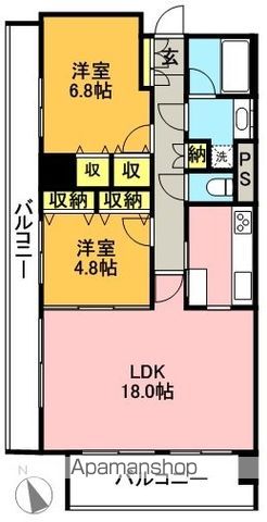 グランピラー高井戸 1001号室 間取り