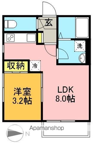 シャルム明大前 201号室 間取り