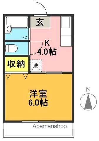 カーサ鈴木 203号室 間取り