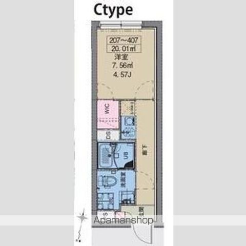 ＭＡＸＩＶ　ＣＩＴＹ八幡山 307号室 間取り