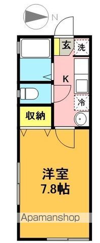 スプリングコート 1-C号室 間取り