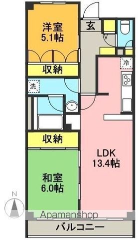 アミ浜田山 104号室 間取り