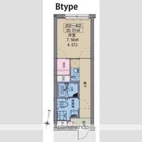ＭＡＸＩＶ　ＣＩＴＹ八幡山 202号室 間取り