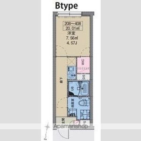 ＭＡＸＩＶ　ＣＩＴＹ八幡山 208号室 間取り