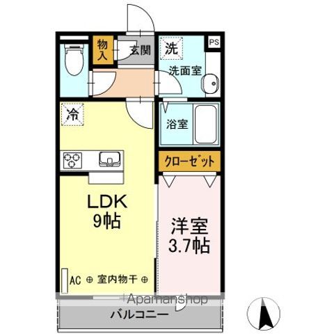 Ｃａｓａ　ｌ&rsquo;Ａｃｅｒｏ（カーサラーチェロ） 302号室 間取り