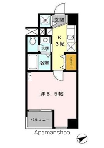 ＣＯＬＯＲＳ　ＧＡＲＤＥＮ　桜上水 402号室 間取り