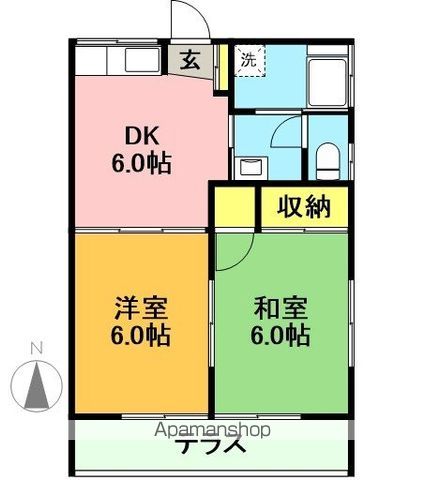 みのりハイム  101号室 間取り