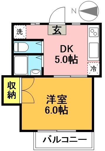 ホワイトスペース  102号室 間取り