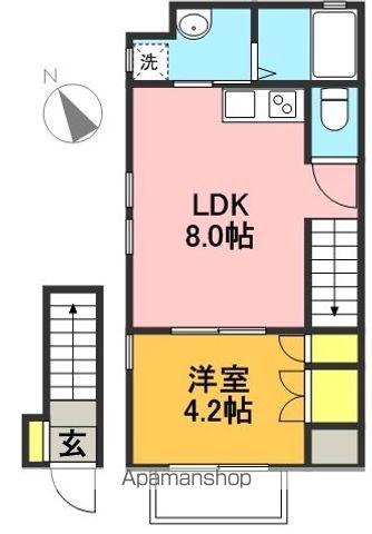 パインフォレスト 201号室 間取り