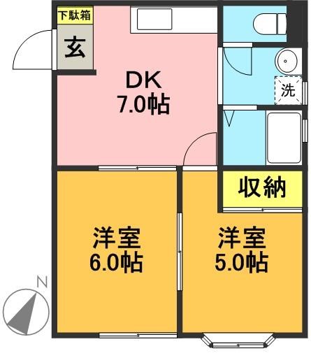 ＨＫレジデンス 102号室 間取り