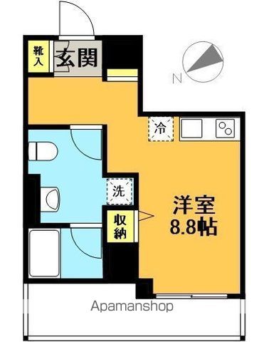 Ｇａｒｂｏ　ＨＡＭＡＤＡＹＡＭＡ 403号室 間取り