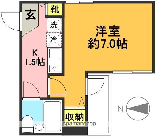 プレール明大前 405号室 間取り