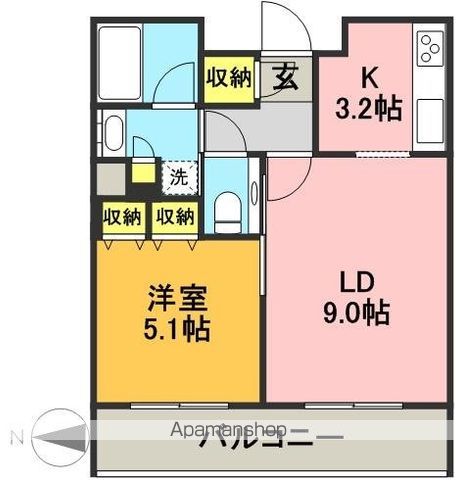 ラグゼガーデン松原 307号室 間取り