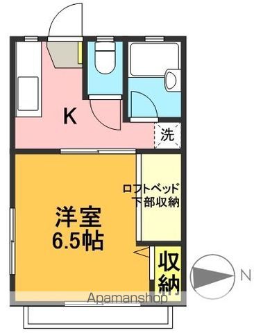 ブルーペル 105号室 間取り