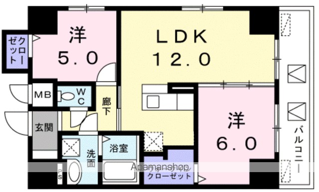 レジデンス桜樺 401号室 間取り