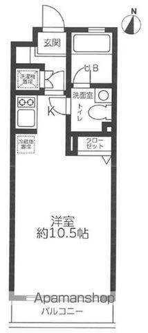 レジディア笹塚 405号室 間取り
