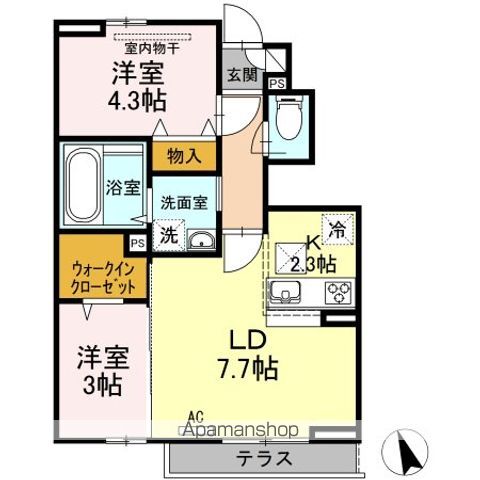 サンハイム宮前 102号室 間取り
