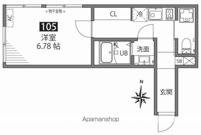 グランエッグス世田谷砧 105号室 間取り