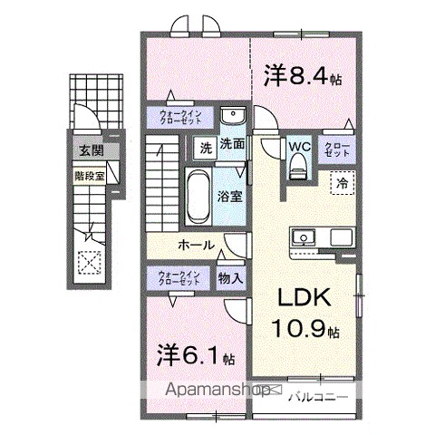 ラフェルム千歳烏山 201号室 間取り