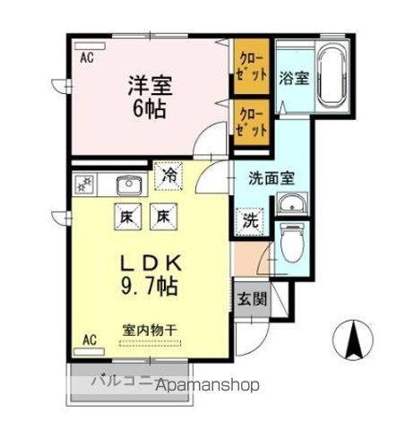 サニーウェル砧 101号室 間取り