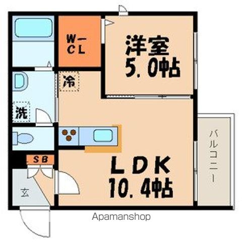 ドムス北沢 208号室 間取り
