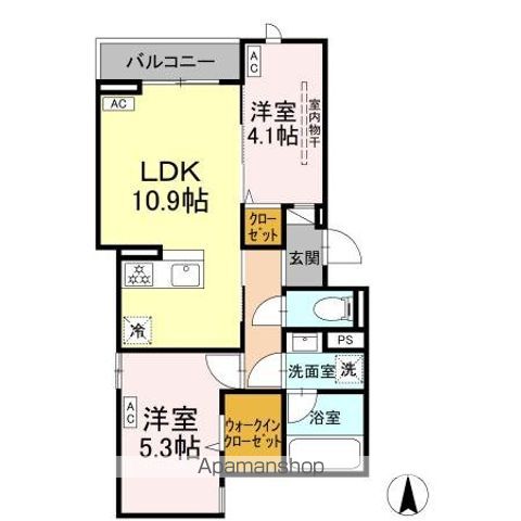 セレスティア上北沢 203号室 間取り
