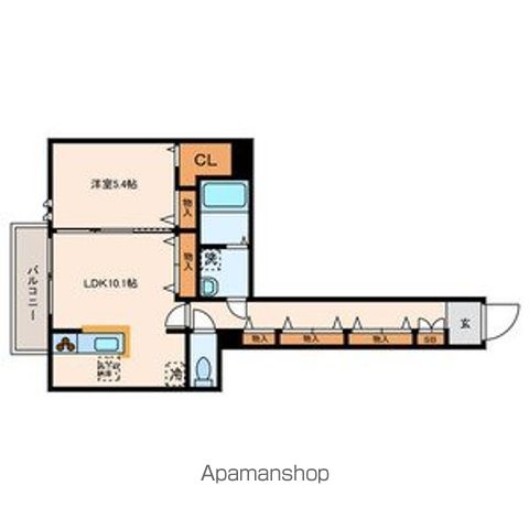 ドムス北沢 108号室 間取り