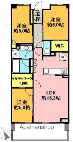 グランリビオ浜田山 213号室 間取り