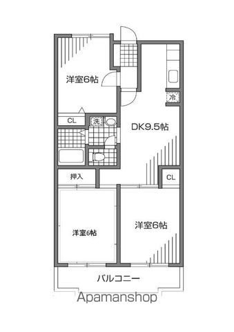 ウィンダム宮前 303号室 間取り