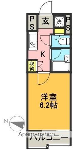 ルーブル明大前 206号室 間取り
