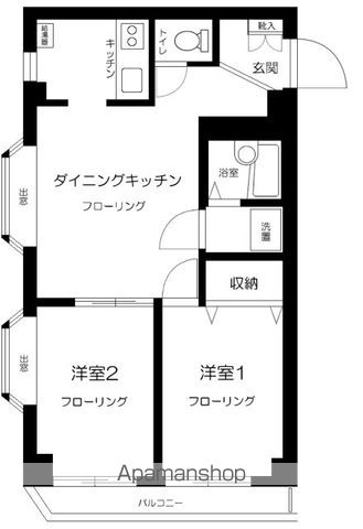 ロングアイランドガーデン 303号室 間取り