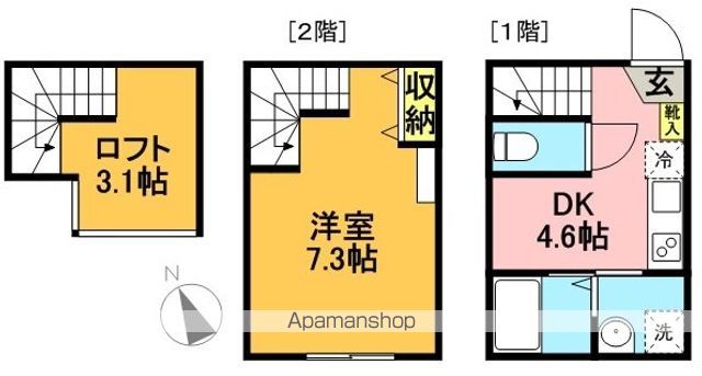 ハーミットクラブハウス高井戸 104号室 間取り