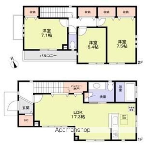 杉並区松庵１丁目戸建 間取り