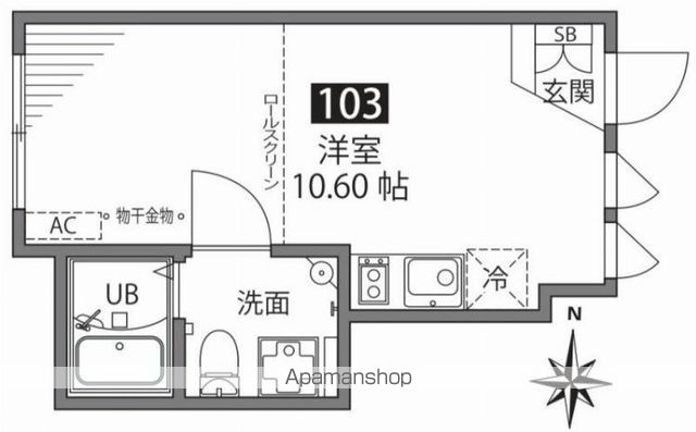 グランエッグス世田谷砧 103号室 間取り