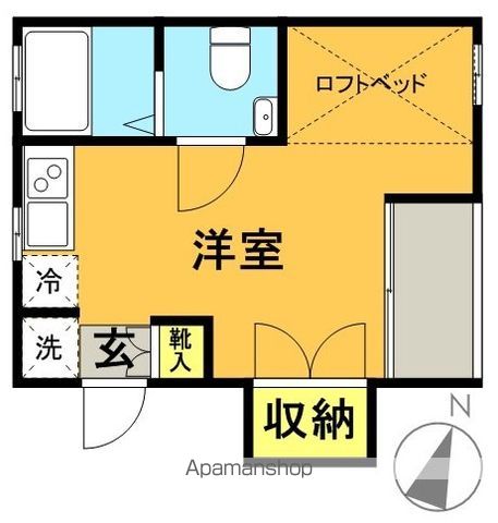 パティオ梅ヶ丘Ｗ 203号室 間取り