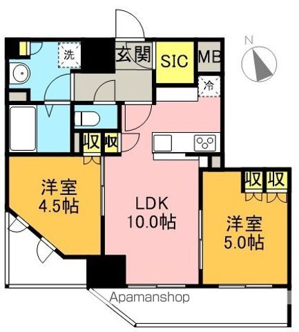 クレストコート世田谷松原 502号室 間取り