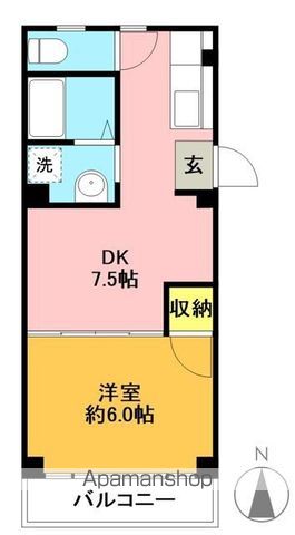 坂の上ハイツ 201号室 間取り
