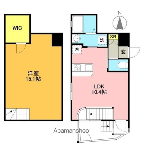 ＡＴＬＡＳ　ＣＯＵＲＴ 105号室 間取り