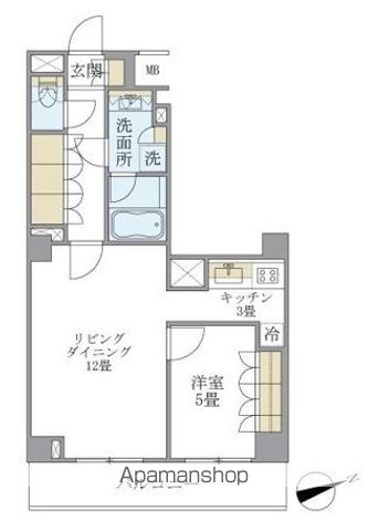 Ｂｒｉｌｌｉａ　ｉｓｔ　北沢 304号室 間取り