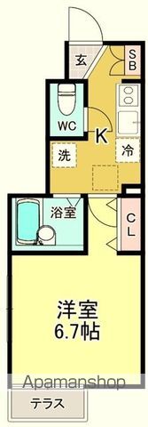 セレ千歳烏山 107号室 間取り