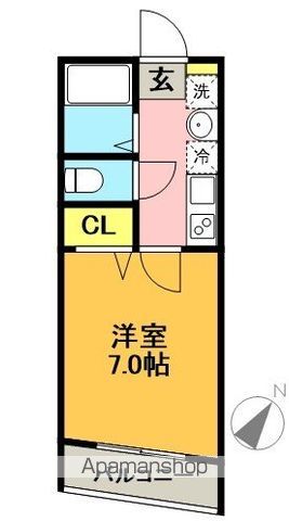 アベニール東松原 205号室 間取り