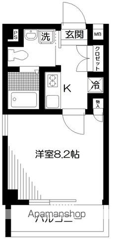 サニーハイマート下北沢 208号室 間取り