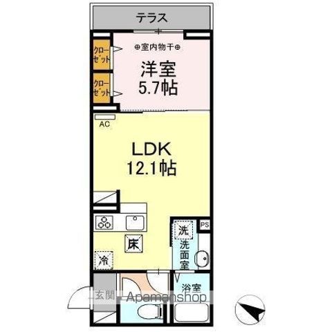 セレスティア北烏山 107号室 間取り